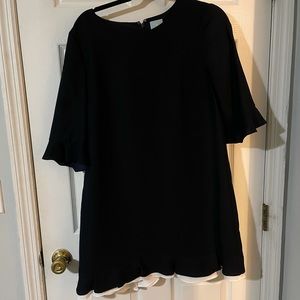 Navy blue 3/4 bell sleeve dress